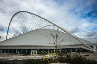 Fütüristik olimpic bulutlu havalarda Atina'da karmaşık