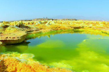 Dallol 'un Sıradışı Sahnesi, Danakil Depresyonu, Etiyopya. 