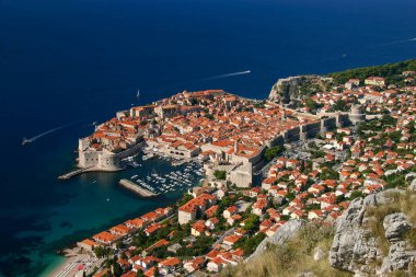 Hırvatistan 'ın Dubrovnik kentinin Panoramik Görüntüleri