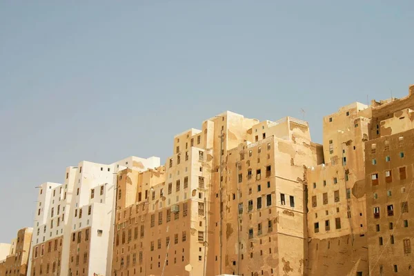 Shibam Hadramawt Est Ancienne Ville Gratte Ciel Brique Boueuse Monde — Photo