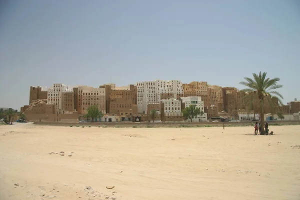 Shibam Hadramawt Est Ancienne Ville Gratte Ciel Brique Boueuse Monde — Photo