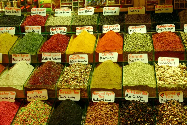 Örter Kryddor Och Till Salu Grand Bazaar Istanbul — Stockfoto