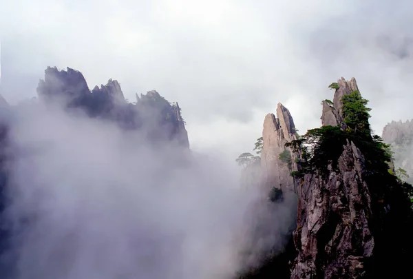 Sea Clouds Huangshan Mountain China — Stockfoto