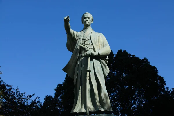 Tokyo Japan Oct 2020 Statue Katsu Kaishu Front Sumida Ward — Stock Photo, Image