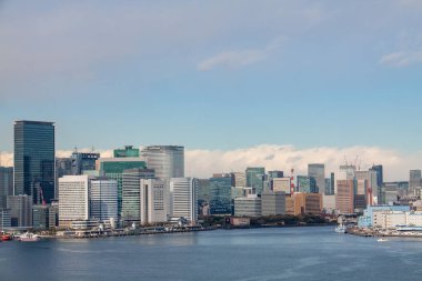 Tokyo Körfezi 'nin Skyline of Chuo (Merkez) Koğuşu