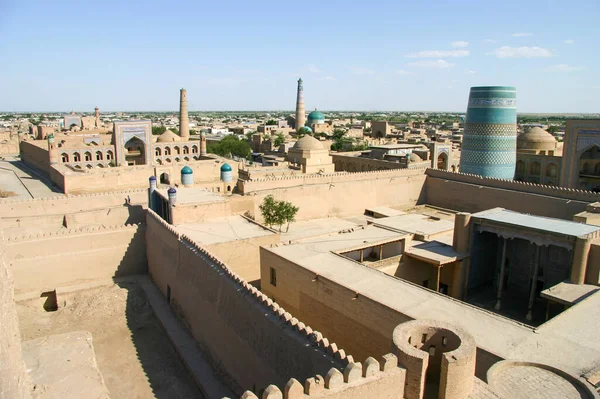 Vue Ichan Kala Centre Ville Fortifié Khiva Ouzbékistan — Photo