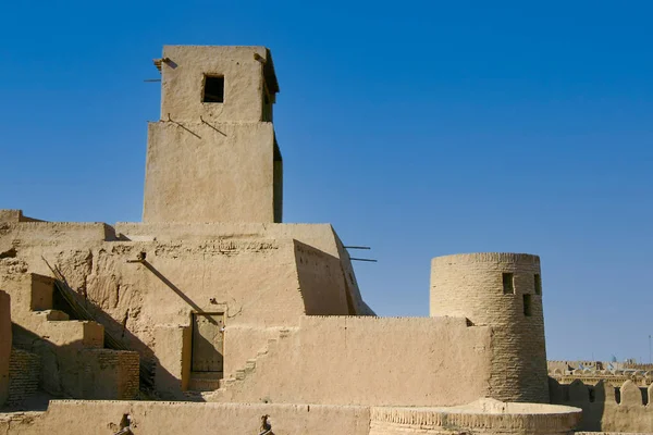 Vieille Ville Ouzbèke Avec Des Maisons Terre Cuite Briques Khiva — Photo