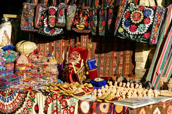 Tienda Recuerdos Artesanía Tradicional Bujará Uzbekistán — Foto de Stock