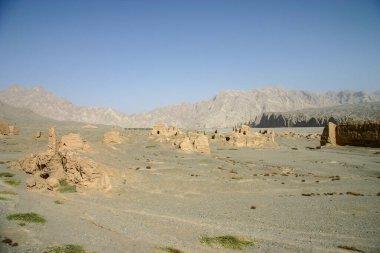 Subashi Budist Tapınağı Kucha yakınlarındaki Taklamakan Çölü 'nde antik İpek Yolu' nda, Xinjiang 'da, Batı Çin' de