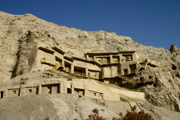 Grotte Kizil Gli Antichi Templi Grotta Buddisti Sulla Strada Della — Foto Stock