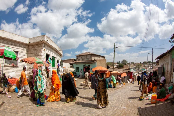 Harar Etiopía Enero 2014 Escena Callejera Del Casco Antiguo Harar — Foto de Stock