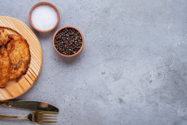 Close up view of delicious grilled chicken meat