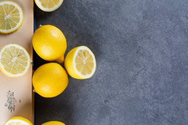 Taze narenciye arkaplanı. Sağlıklı yeme kavramı 