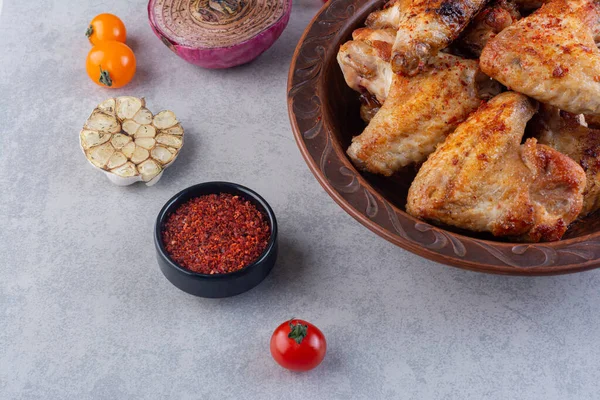 Ayam Panggang Dengan Sayuran Dan Rempah Rempah — Stok Foto