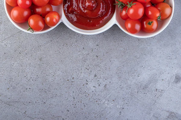 Pomodori Freschi Sfondo Tavolo Cucina — Foto Stock
