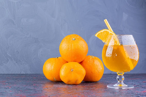 Fresh Citrus Fruits Glass Juice Healthy Eating Concept — Stock Photo, Image