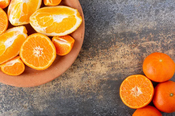 Frische Reife Orangen Auf Dem Küchentisch Gesundes Ernährungskonzept — Stockfoto