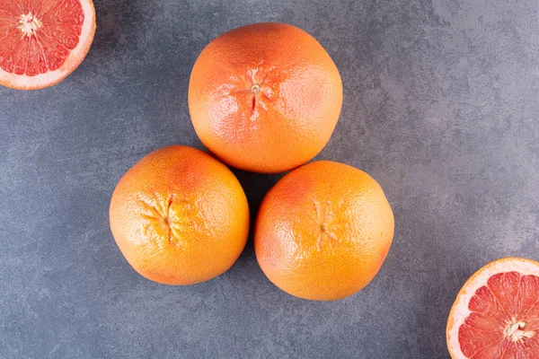 Ripe Sweet Oranges Light Gray Background — Stock Photo, Image