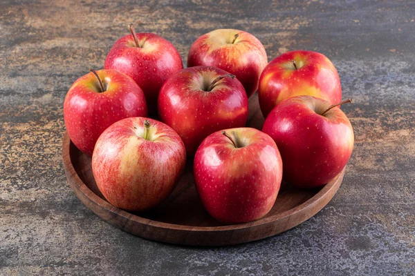 Červená Jablka Šedém Pozadí — Stock fotografie