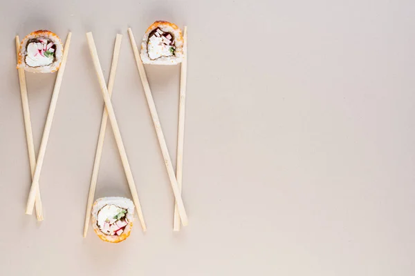 Delicioso Sushi Concepto Comida Japonesa — Foto de Stock