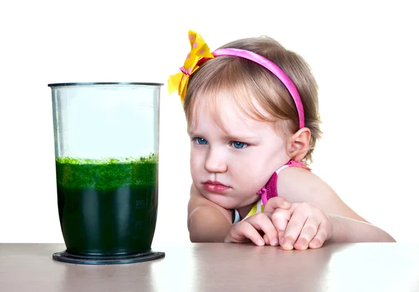 Comida saudável, smoothie verde — Fotografia de Stock