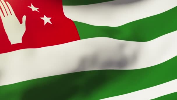 Drapeau d'Abkhazie agitant dans le vent. Boucle soleil se lève style. Boucle d'animation 