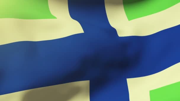 Gloucestershire flag waving in the wind. Looping sun rises style.  Animation loop — Stock Video