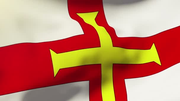 Vlag van guernsey vectorillustratie geïsoleerd op witte achtergrond — Stockvideo