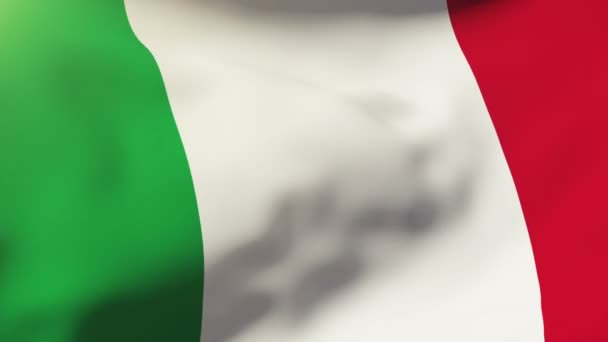 Italy flag waving in the wind. Looping sun rises style.  Animation loop — Stock Video