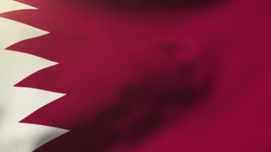 Katar bayrak rüzgarda sallayarak. Güneş döngü stil yükselir. Animasyon döngüsü