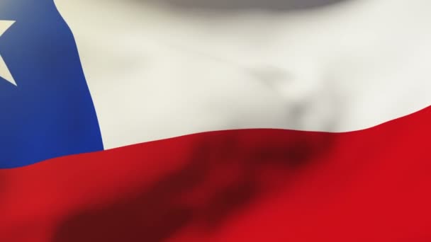 Chile flag waving in the wind. Looping sun rises style.  Animation loop — Stock Video