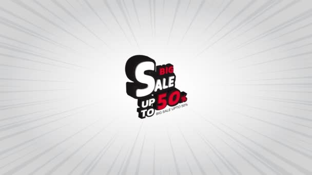 Sale Discount White Background Animation Render — Stok video