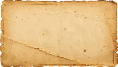 Eski kağıt dokusunun, doğal yaşlanma, grunge lekeleri ve antika elementlerin, retro temalı grafik tasarımı, dijital sanat ve antik dekoratif projeler için ideallerini gösteren tasviri.