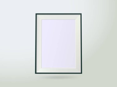 Asgari siyah dikdörtgen fotoğraf çerçevesi şablonu galeri modellemeleri duvar resimleri sunumları ve profesyonel grafik tasarım tasarımları için uygundur