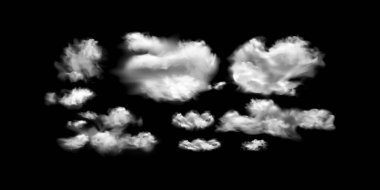 Hava konseptleri, gökyüzü bileşimleri, atmosferik örtüler, minimal tasarımlar ve profesyonel görsel efektler için şeffaf arkaplan üzerinde izole temiz gerçekçi beyaz bulut