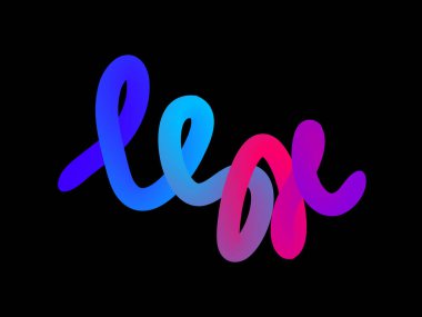 Kutlama, parti, karnaval ve keyifli dekoratif temalar için mükemmel canlı dalga şekilleri oluşturan gökkuşağı eğimli kıvrımlı çizgi.