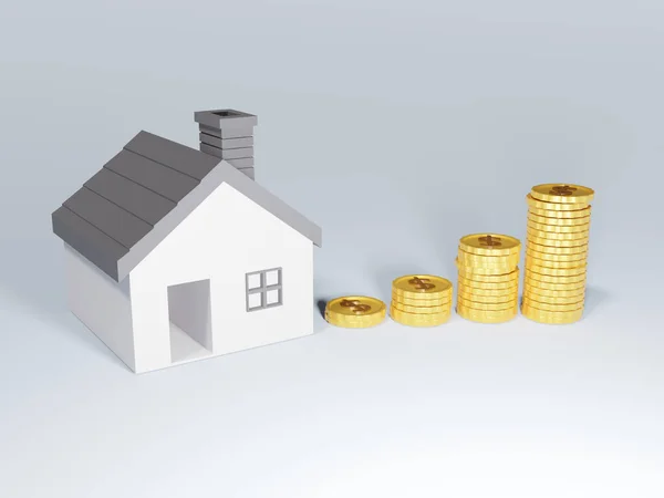 부동산 부동산 자산을 개념으로 바꾸는 집세를 저당을 유지하는 — 스톡 사진