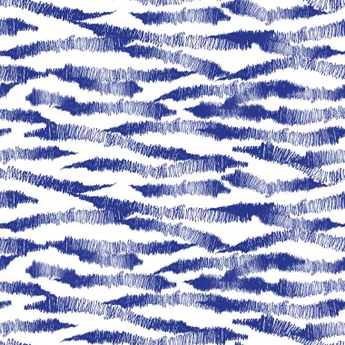 El çizimi mavi simgesiz desen