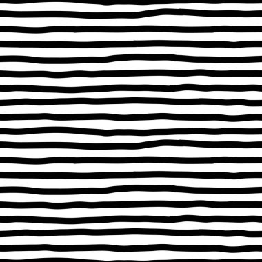 El çizimi siyah fırça çizgili, pürüzsüz desen