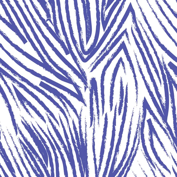 Blauw Naadloos Zebra Patroon — Stockvector