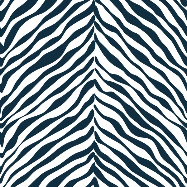 Abstract Zwart Naadloze Zebra Tijgerpatroon — Stockvector