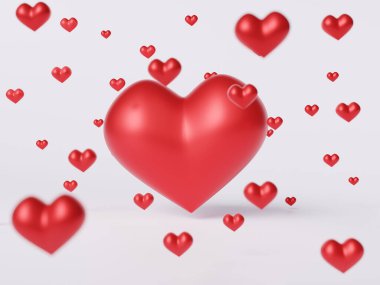 Üç boyutlu kalp geçmişi. Sevgililer Günü.