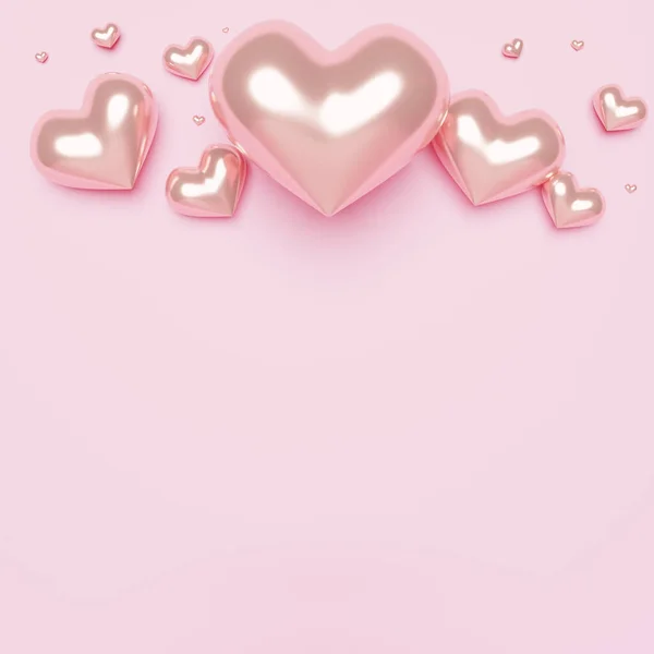 Fondo Corazones Concepto Amor Por Happy Women Mother Valentine Day —  Fotos de Stock