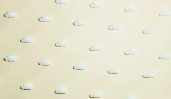 Soft Yellow Background Cartoon Cloudy Pastel Backdrop — Stock Photo, Image