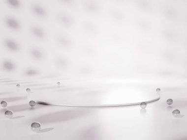3 boyutlu podyum görüntüleme, soyut en az boşluk görüntüleme. Güzellik ürünleri için Geometri podyumu.