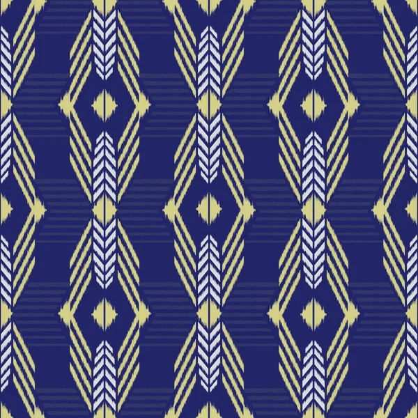 Ikat Motif Sans Couture Comme Tissu Rideau Design Textile Papier — Image vectorielle