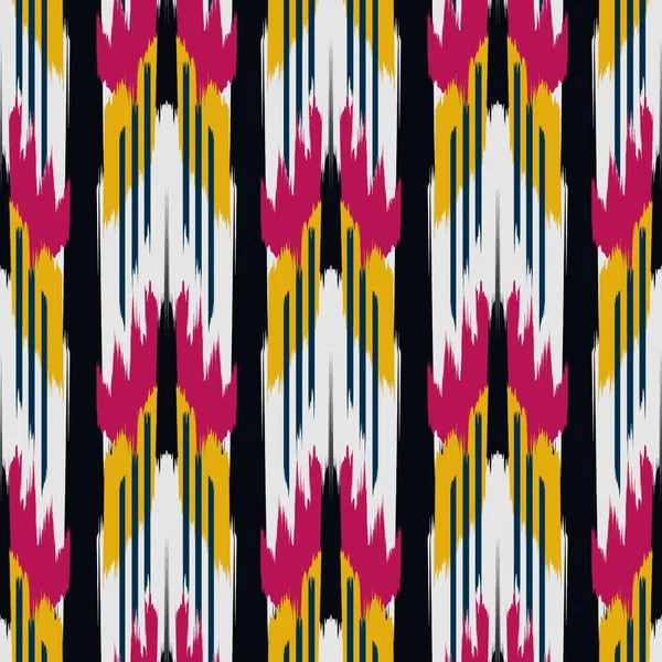 Ikat Motif Sans Couture Comme Tissu Rideau Design Textile Papier — Image vectorielle