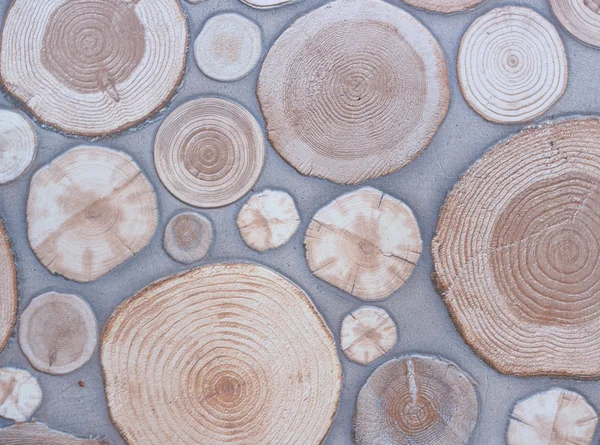 Texture en bois du sol en ciment — Photo