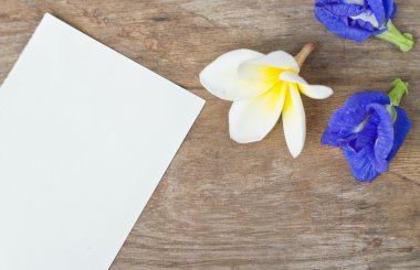 taze çiçekler ile kartpostal.