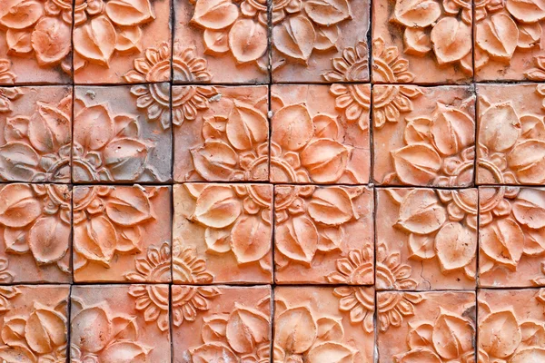 Rött kakel blank mosaik lergods materiella bakgrund — Stockfoto
